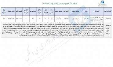 اطلاعیه عرضه کامیونت کابین خوابدار 6 تن بدون کاربری 16 مهر ماه 1404